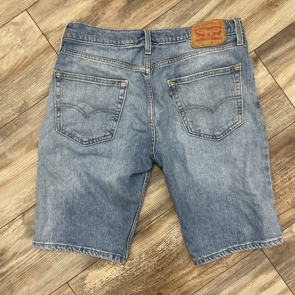 Levis 502 Denim‎ Shorts Jorts 32 Used Mens Distressed